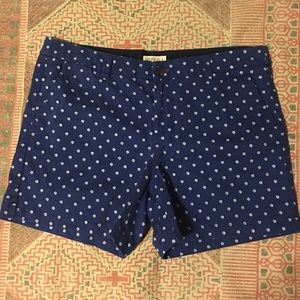 Blue and White Polka Dot Shorts